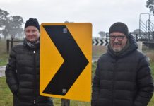 Traffic signs erected