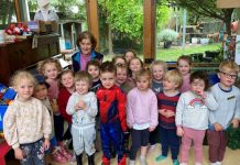 Children celebrate 40 years of music with Mrs Walker