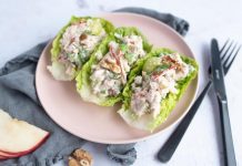 Cooking … Apple, walnut and tuna waldorf salad