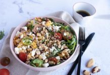 Mango, feta and Brazil nut salad