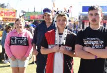 High school students at the show