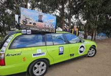 Taxi on tour for funds