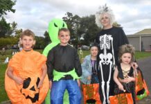 Spooky scenes at haunted house